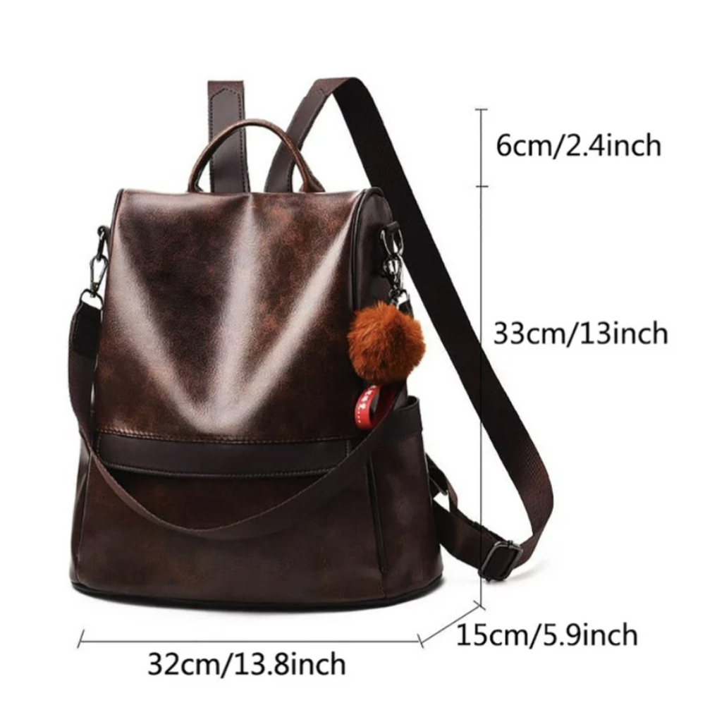 NWOT Brown Convertible Anti-theft Backpack Bag